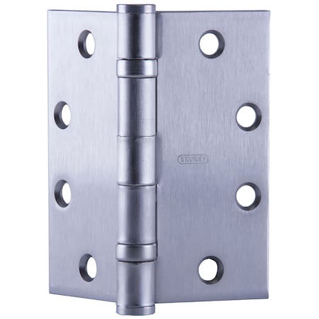 Stanley Ball Butt Hinge, 4-1/2" x 4-1/2", US32D, 4-Wire, 4-28GA, Heavy CEFBB199-54 4-1/2X4-1/2 32D